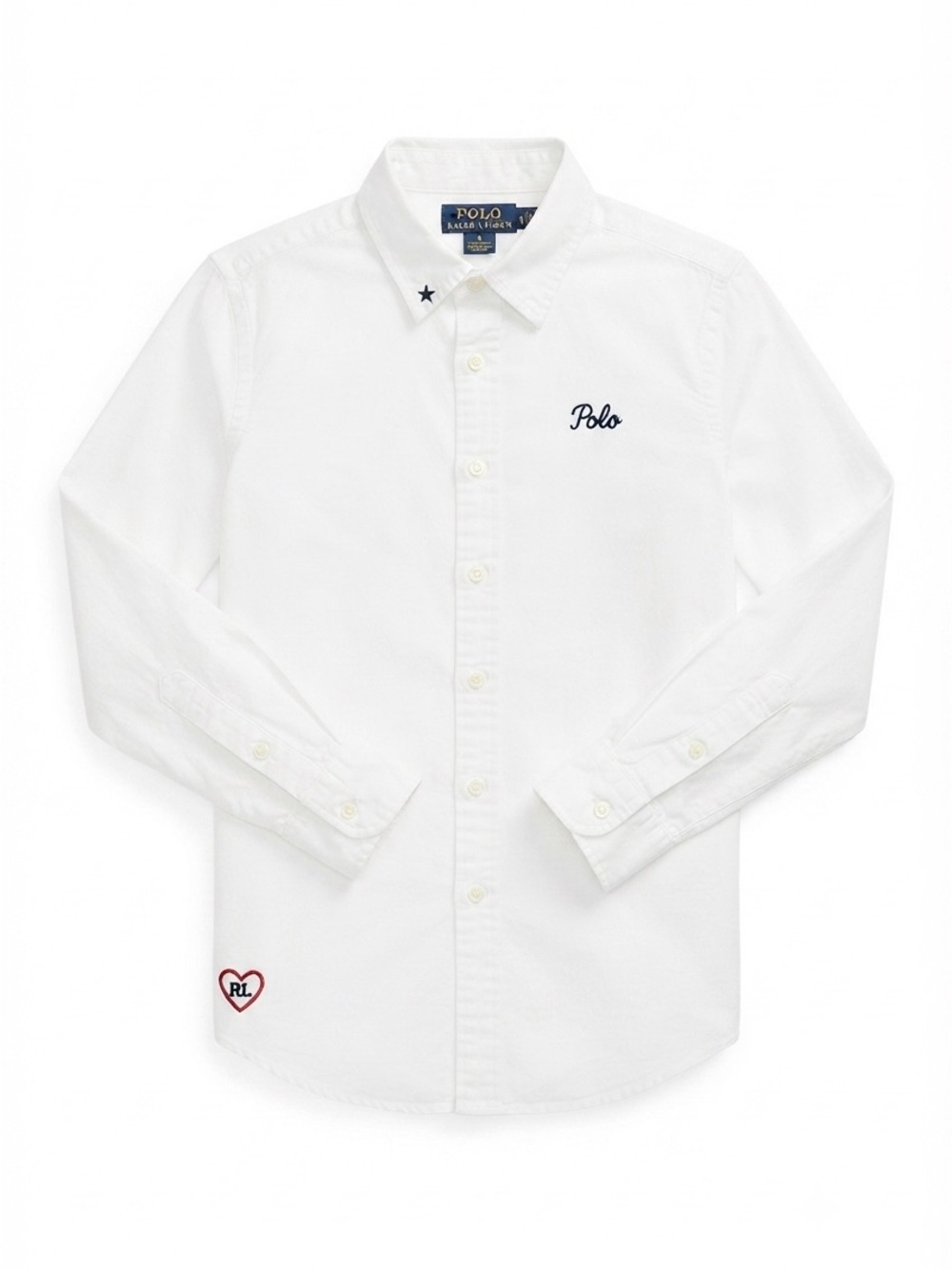 Polo Ralph Lauren Girls White Cotton Oxford Shirt Size 6